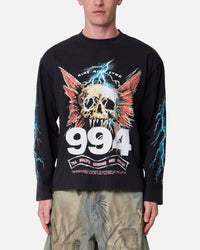 MNML Gem Skull Long Sleeve T-Shirt Black