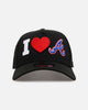 New Era Atlanta Braves 'Love' 9FORTY A-Frame Snapback Black