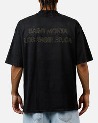 Saint Morta Highway Mock Neck T-Shirt Off Black