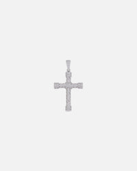 Saint Morta Iced Cross Pendant White Gold