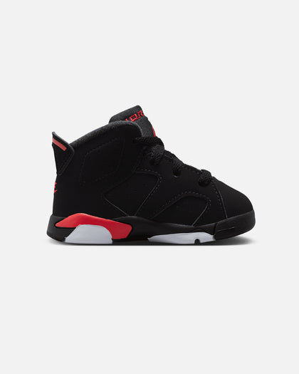Jordan Kids' Air Jordan 6 Retro "Infrared Salesman" (TD) Black/Lt Crimson