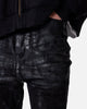 MNML Super Stacked Denim Jeans Washed Black
