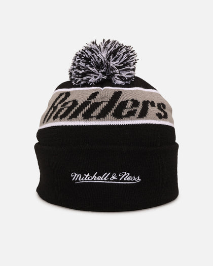 Mitchell & Ness Las Vegas Raiders Team Pom Beanie Black/Grey