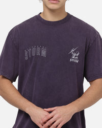 Bleacher Athletic Melbourne Storm NRL Attrition Washed T-Shirt Navy