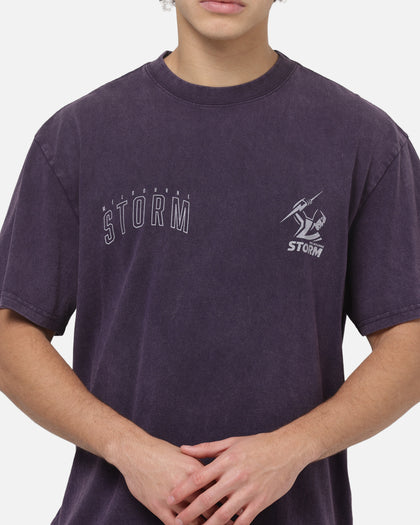 Bleacher Athletic Melbourne Storm NRL Attrition Washed T-Shirt Navy