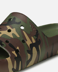 Crocs Classic Camouflage Slide V2 Army Green