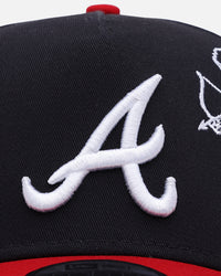 New Era Atlanta Braves 'Cherub Official Team Color' 9FORTY A-Frame Snapback Navy/Red