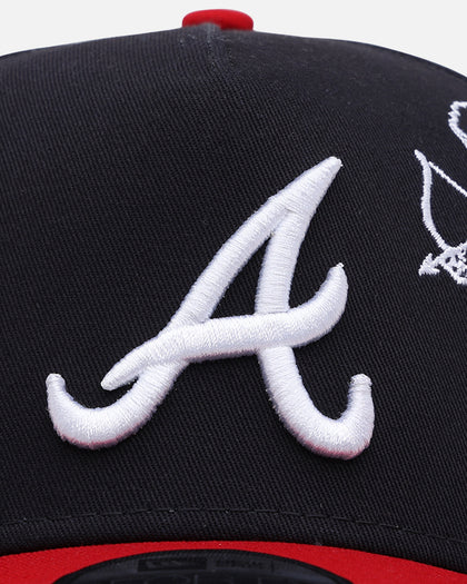 New Era Atlanta Braves 'Cherub Official Team Color' 9FORTY A-Frame Snapback Navy/Red