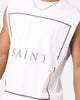 Saint Morta Division Oversized Muscle T-Shirt White/Black