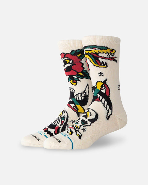 Stance X Bret Krak Flash Crew Socks Cream