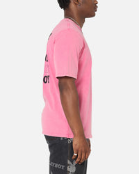 Playboy Stack Washed T-Shirt Washed Raspberry