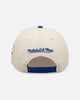 Mitchell & Ness New York Knicks 'Pink Team Logo' Pro Pinch Snapback Off White