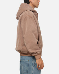 Carre Sherpa Lined Hoodie Washed Tan