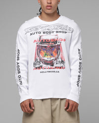 Loiter Body Shop Thermal Long Sleeve T-Shirt Off White