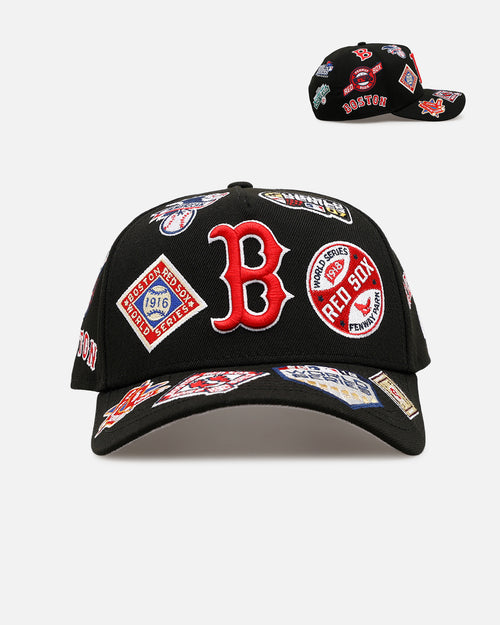 New Era Boston Red Sox 'All Over Embroidery' 9FORTY A-Frame Snapback Black