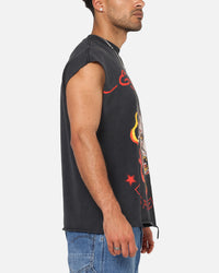 Ed Hardy Distressed Demon Muscle T-Shirt Black