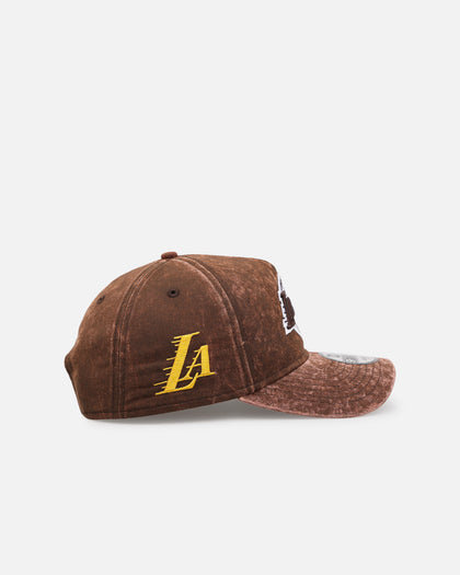 New Era Los Angeles Lakers 'Washed Walnut' 9FORTY A-Frame Snapback Walnut