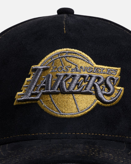 New Era Los Angeles Lakers 'Statement Suede 10 Year Anniversary' 9FORTY A-Frame Snapback Black Suede