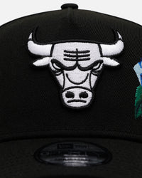 New Era Chicago Bulls 'Blue Rose' 9FORTY A-Frame Snapback Black/Blue