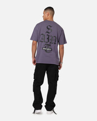 Saint Morta Gothic Stack T-Shirt Purple