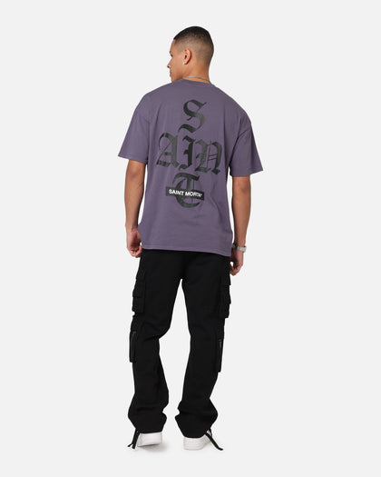 Saint Morta Gothic Stack T-Shirt Purple