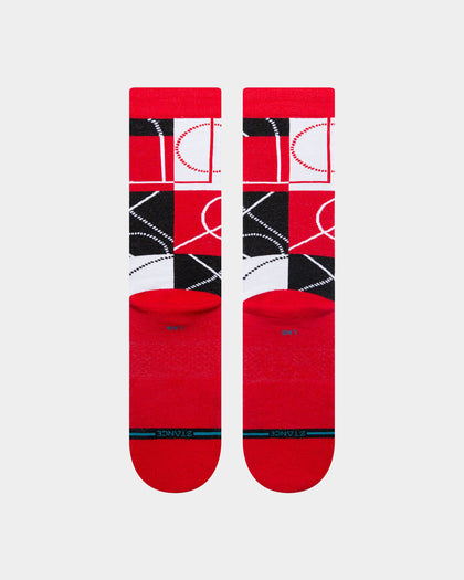 Stance X NBA Chicago Bulls Zone Crew Socks Red