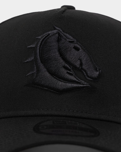 New Era Brisbane Broncos 'Black On Black' 9FORTY A-Frame Snapback Black