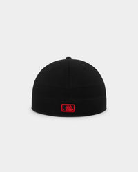 New Era Los Angeles Dodgers "Scarlet Bottom" 59FIFTY Fitted Black/Scarlet