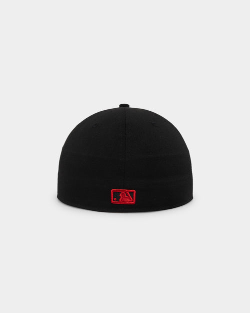 New Era Los Angeles Dodgers "Scarlet Bottom" 59FIFTY Fitted Black/Scarlet