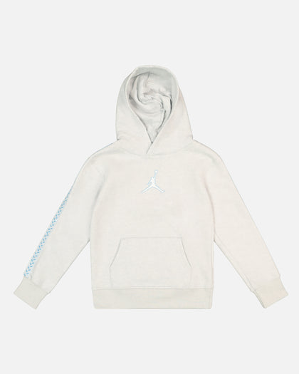 Jordan Kids' Flight MVP Fleece Pullover Hoodie Pure Platinum