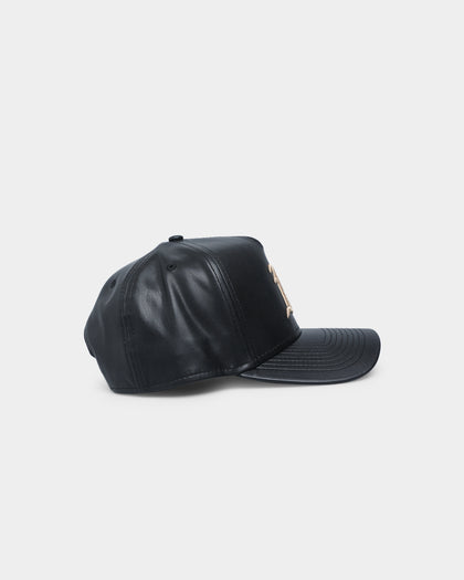 New Era Oakland Athletics "Black Tan PU Leather" 9FORTY K-Frame Snapback Black/Tan