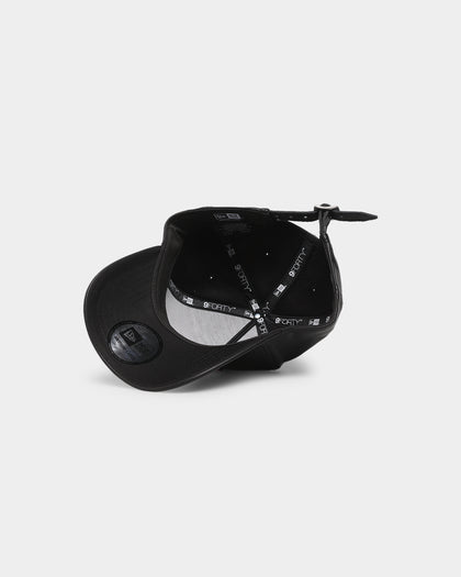 New Era Chicago White Sox 'PU Leather' 9FORTY K-Frame Strapback Black Leather