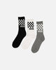 Vans Classic Check Crewcut Socks 3 Pack (US6.5 - 9) Multi