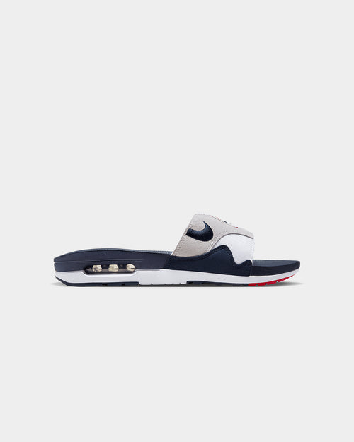 Nike Air Max 1 Slides White/Obsidian