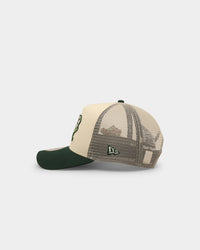 New Era Oakland Athletics 'Caddy Green' 9FORTY K-Frame Snapback Chrome White