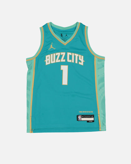 Nike Kids' Charlotte Hornets LaMelo Ball City Edition 2023/24 Swingman Jersey Rapid Teal