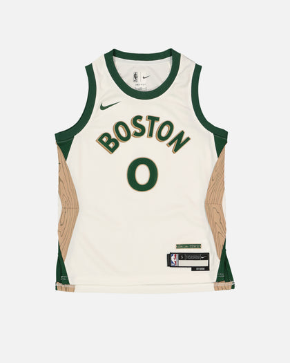 Nike Kids' Boston Celtics Jayson Tatum City Edition Swingman Jersey Sail