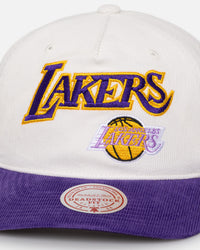 Mitchell & Ness Los Angeles Lakers History Origin Snapback White/Purple