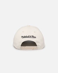 Mitchell & Ness NBA Finals Seattle Supersonics and Chicago Bulls Pro Crown Snapback White Cream/Black