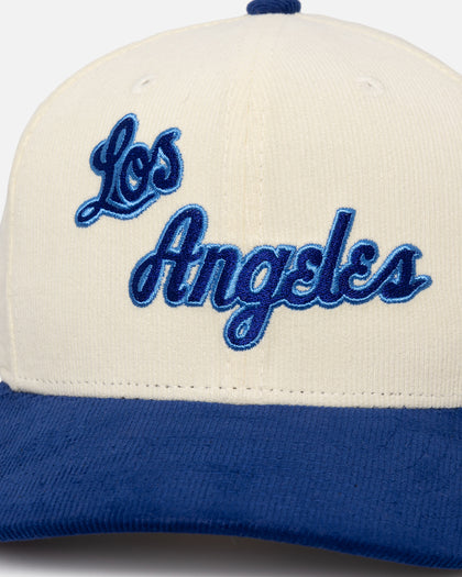Mitchell & Ness Los Angeles Lakers Go Team Go OG Corduroy Snapback Light Cream/Blue