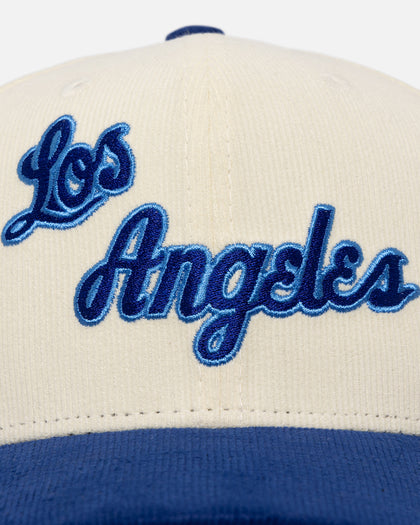 Mitchell & Ness Los Angeles Lakers Go Team Go OG Corduroy Snapback Light Cream/Blue