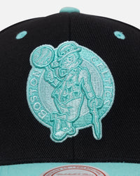 Mitchell & Ness Boston Celtics "Ice Blue" Script Origin Snapback Black/Ice Blue