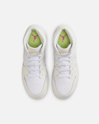 Jordan Kids' Air Jordan 1 Mid (GS) Sail/Lt Laser Orange