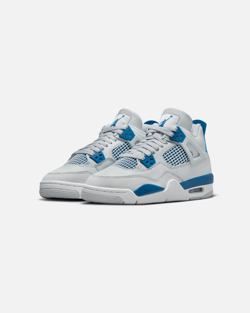 Jordan Kids' Air Jordan 4 Retro (GS) "Industrial Blue" Off White/Industrial Blue