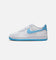 Nike Kids' Air Force 1 (GS) White/Aquarius Blue