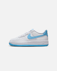 Nike Kids' Air Force 1 (GS) White/Aquarius Blue