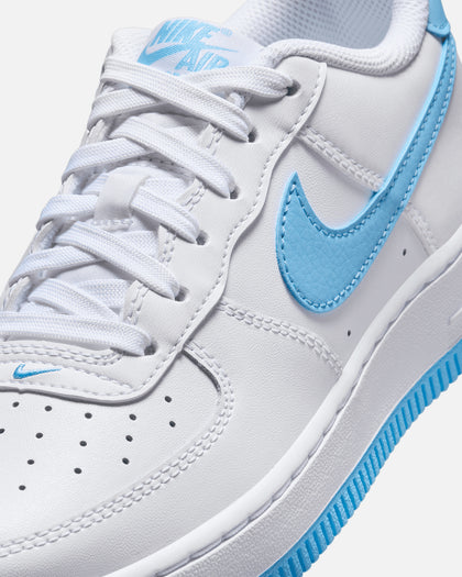 Nike Kids' Air Force 1 (GS) White/Aquarius Blue