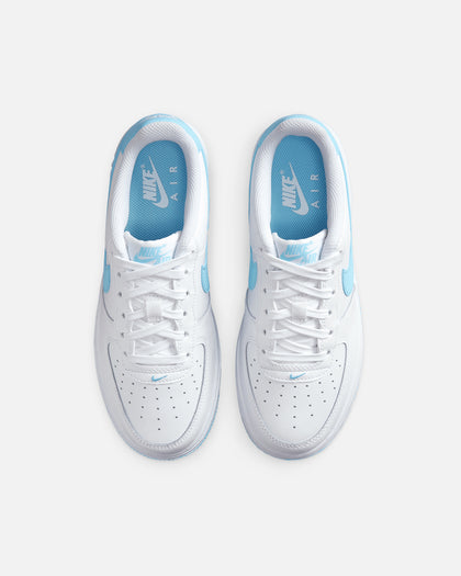 Nike Kids' Air Force 1 (GS) White/Aquarius Blue