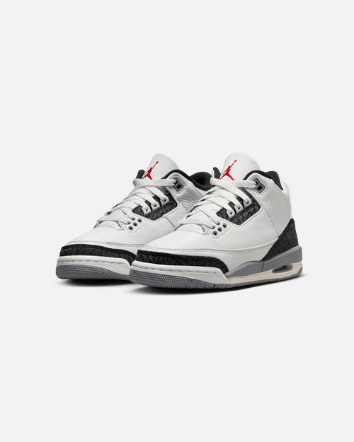 Jordan Kids' Air Jordan 3 Retro (GS) "Cement Grey" Summit White/Fire Red Cement