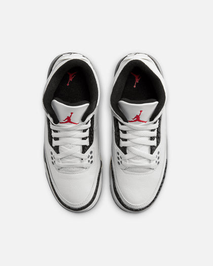 Jordan Kids' Air Jordan 3 Retro (GS) "Cement Grey" Summit White/Fire Red Cement